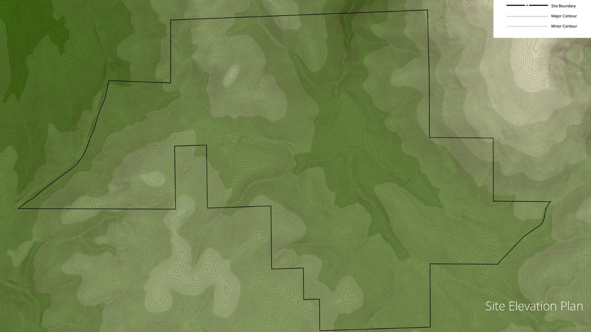 Whisper Ridge site elevation and topography plan